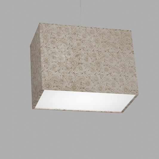 Rectangle Lamp Shade - P69 - Garden Gold on Natural, 40cm(w) x 30cm(h) x 20cm(d)