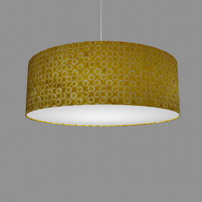 Drum Lamp Shade - P71 - Batik Yellow Circles, 60cm(d) x 20cm(h)