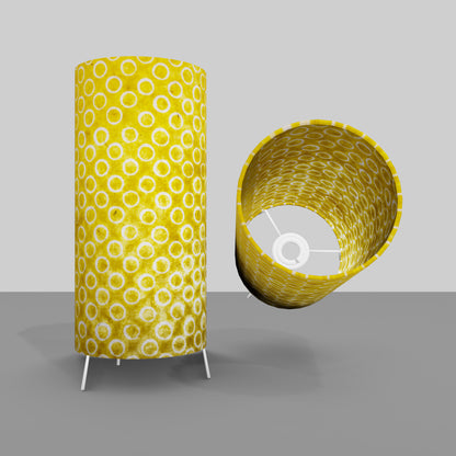 Free Standing Table Lamp Small - P71 ~ Batik Yellow Circles