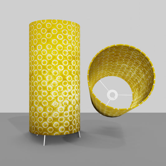 Free Standing Table Lamp Large - P71 ~ Batik Yellow Circles