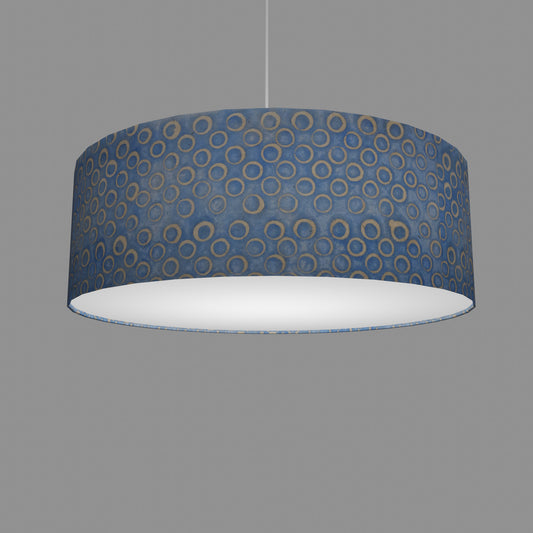 Drum Lamp Shade - P72 - Batik Blue Circles, 60cm(d) x 20cm(h)