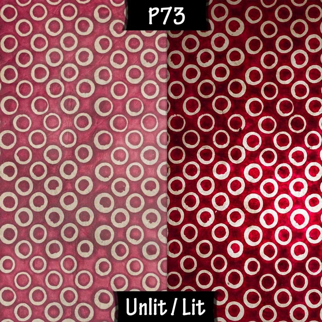 Wall Light - P73 - Batik Cranberry Circles, 36cm(wide) x 20cm(h)