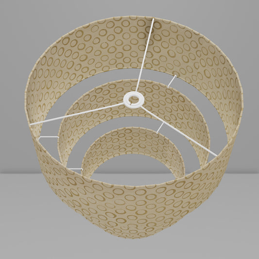 3 Tier Lamp Shade - P74 - Batik Natural Circles, 50cm x 20cm, 40cm x 17.5cm & 30cm x 15cm