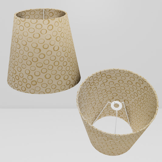 Conical Lamp Shade P74 - Batik Natural Circles, 23cm(top) x 35cm(bottom) x 31cm(height)