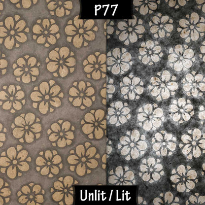 3 Panel Floor Lamp - P77 - Batik Star Flower Grey, 20cm(d) x 1.4m(h)