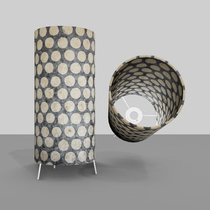 Free Standing Table Lamp Small - P78 ~ Batik Dots on Grey