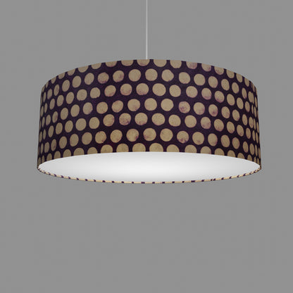 Drum Lamp Shade - P79 - Batik Dots on Purple, 60cm(d) x 20cm(h)