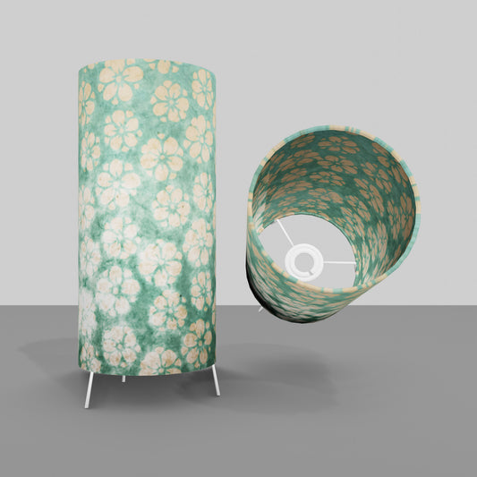 Free Standing Table Lamp Small - P80 ~ Batik Star Flower Sea Foam