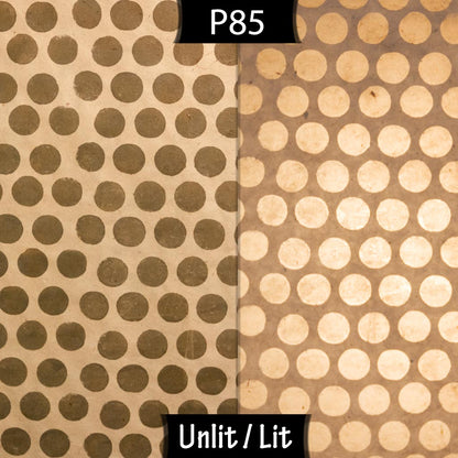 3 Tier Lamp Shade - P85 ~ Batik Dots on Natural, 40cm x 20cm, 30cm x 17.5cm & 20cm x 15cm