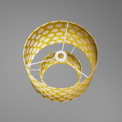 2 Tier Lamp Shade - P86 ~ Batik Dots on Yellow, 30cm x 20cm & 20cm x 15cm