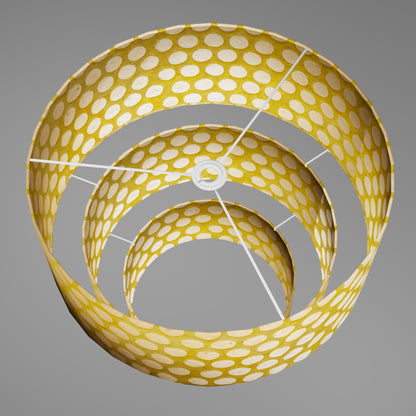 3 Tier Lamp Shade - P86 ~ Batik Dots on Yellow, 50cm x 20cm, 40cm x 17.5cm & 30cm x 15cm