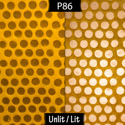 Conical Lamp Shade P86 ~ Batik Dots on Yellow, 15cm(top) x 30cm(bottom) x 22cm(height)