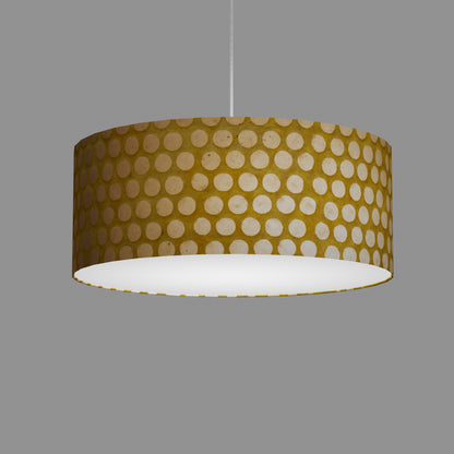 Drum Lamp Shade - P86 ~ Batik Dots on Yellow, 50cm(d) x 20cm(h)