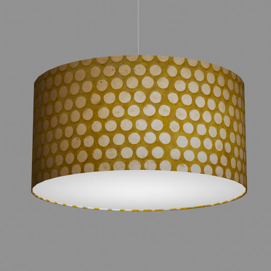 Drum Lamp Shade - P86 ~ Batik Dots on Yellow, 60cm(d) x 30cm(h)