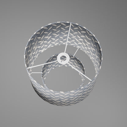 2 Tier Lamp Shade - P88 ~ Batik Tread Plate Grey, 30cm x 20cm & 20cm x 15cm