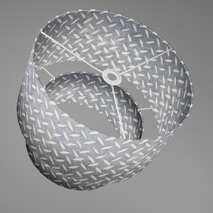 2 Tier Lamp Shade - P88 ~ Batik Tread Plate Grey, 40cm x 20cm & 30cm x 15cm