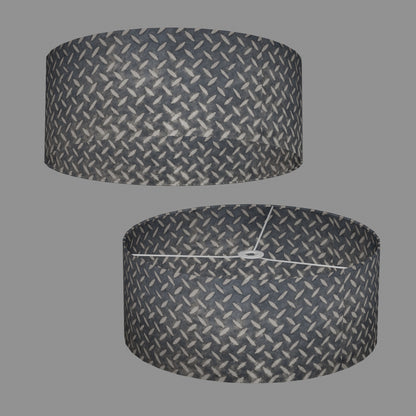 Drum Lamp Shade - P88 ~ Batik Tread Plate Grey, 50cm(d) x 20cm(h)