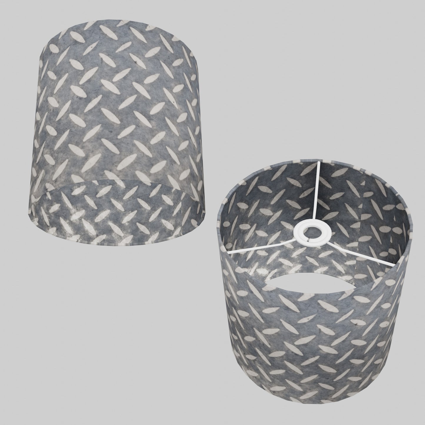 Drum Lamp Shade - P88 ~ Batik Tread Plate Grey, 25cm x 25cm