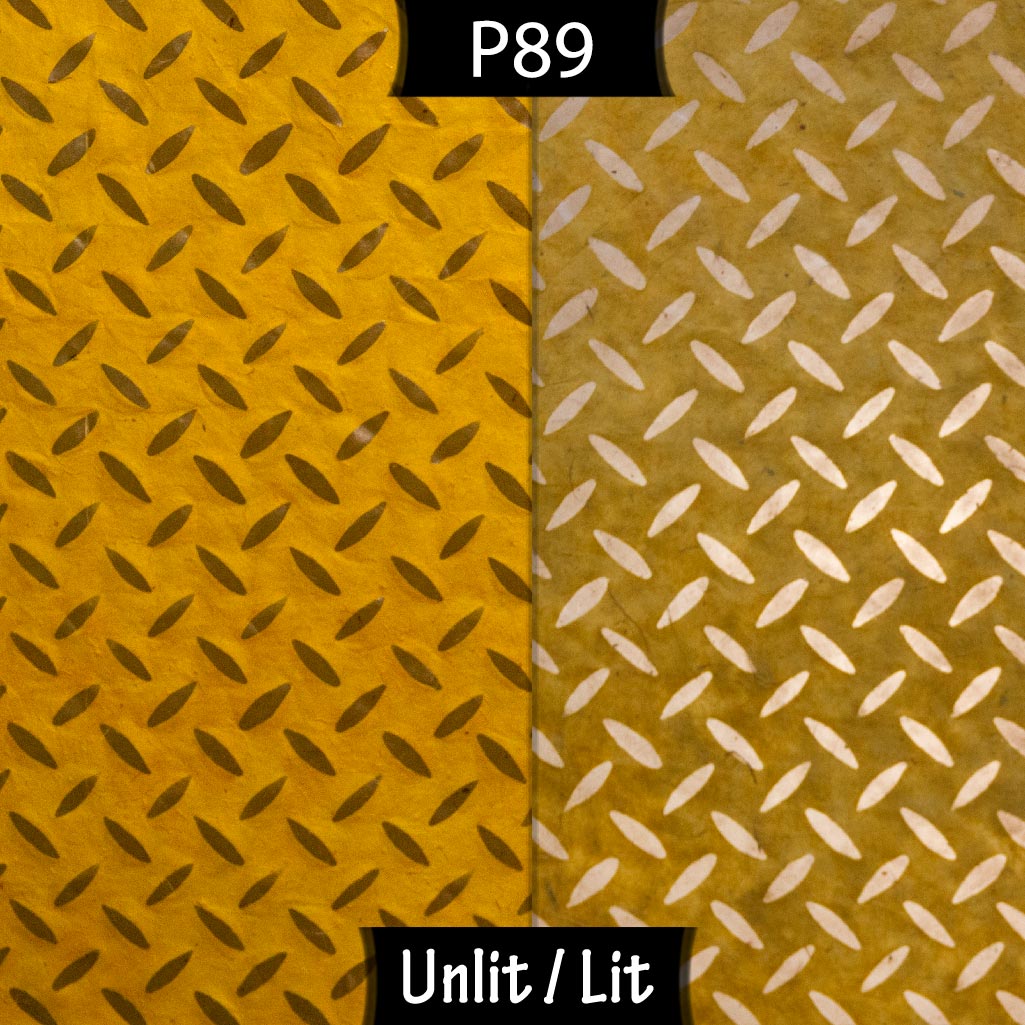 Wall Light - P89 ~ Batik Tread Plate Yellow, 36cm(wide) x 20cm(h)