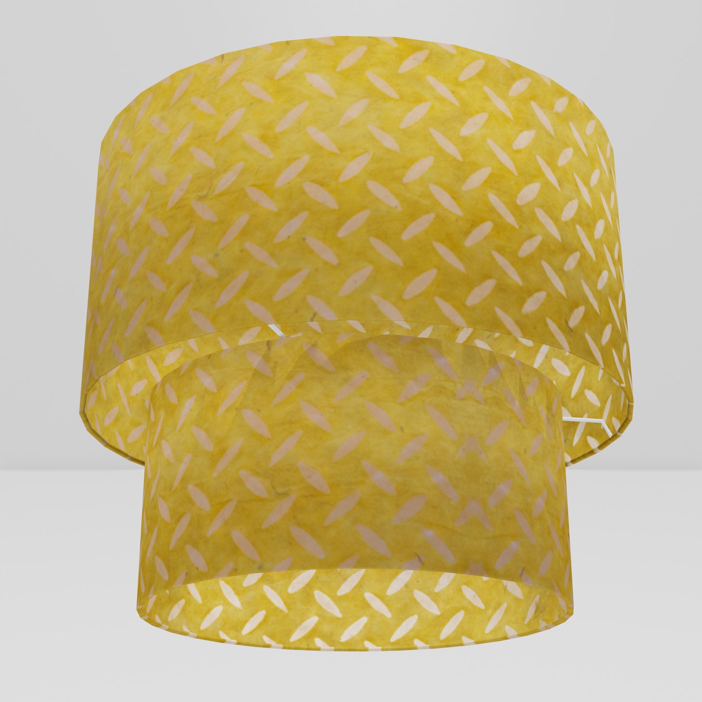 Tier Lamp Shade - P89 ~ Batik Tread Plate Yellow, 40cm x 20cm & 30cm x 15cm