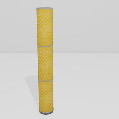 3 Panel Floor Lamp - P89 ~ Batik Tread Plate Yellow, 20cm(d) x 1.4m(h)