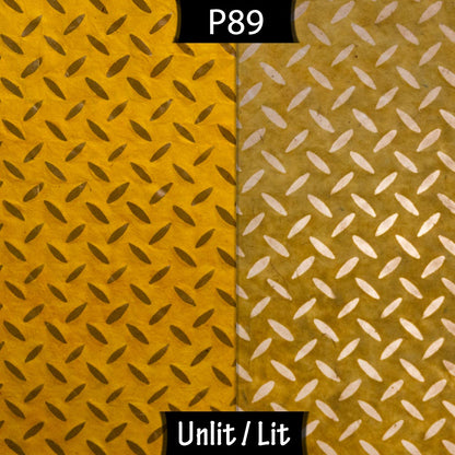 Square Lamp Shade - P89 ~ Batik Tread Plate Yellow, 20cm(w) x 20cm(h) x 20cm(d)