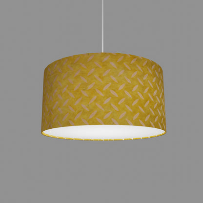 Drum Lamp Shade - P89 ~ Batik Tread Plate Yellow, 40cm(d) x 20cm(h)