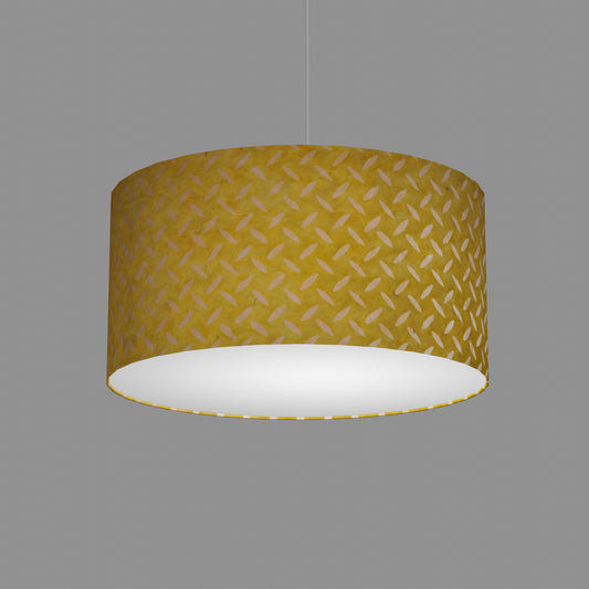 Drum Lamp Shade - P89 ~ Batik Tread Plate Yellow, 50cm(d) x 25cm(h)
