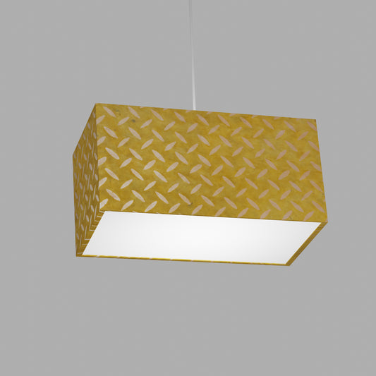 Rectangle Lamp Shade - P89 ~ Batik Tread Plate Yellow, 40cm(w) x 20cm(h) x 20cm(d)