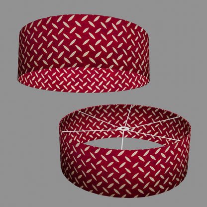 Drum Lamp Shade - P90 ~ Batik Tread Plate Red, 60cm(d) x 20cm(h)
