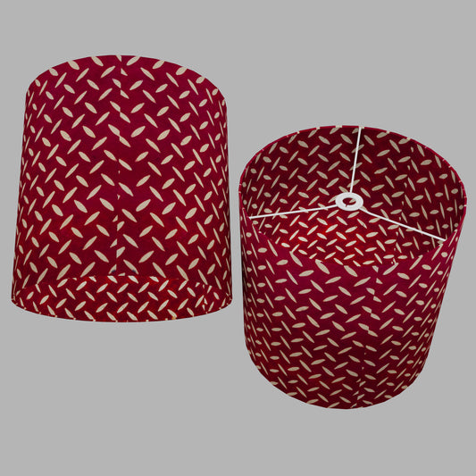 Drum Lamp Shade - P90 ~ Batik Tread Plate Red, 40cm(d) x 40cm(h)