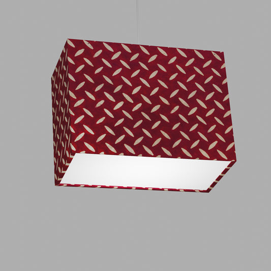 Rectangle Lamp Shade - P90 ~ Batik Tread Plate Red, 40cm(w) x 30cm(h) x 20cm(d)