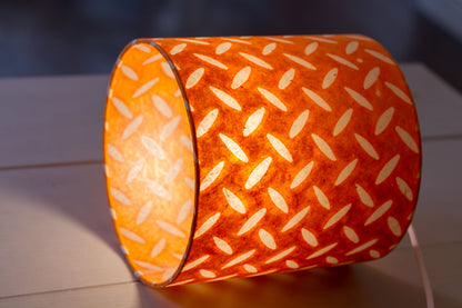 Rectangle Lamp Shade - P91 - Batik Tread Plate Orange, 40cm(w) x 20cm(h) x 20cm(d)