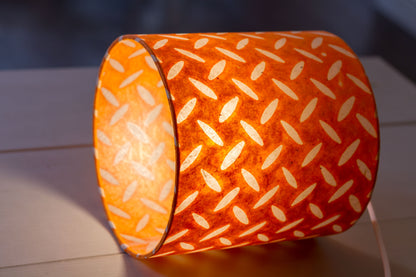 Drum Lamp Shade - P91 - Batik Tread Plate Orange, 50cm(d) x 25cm(h)