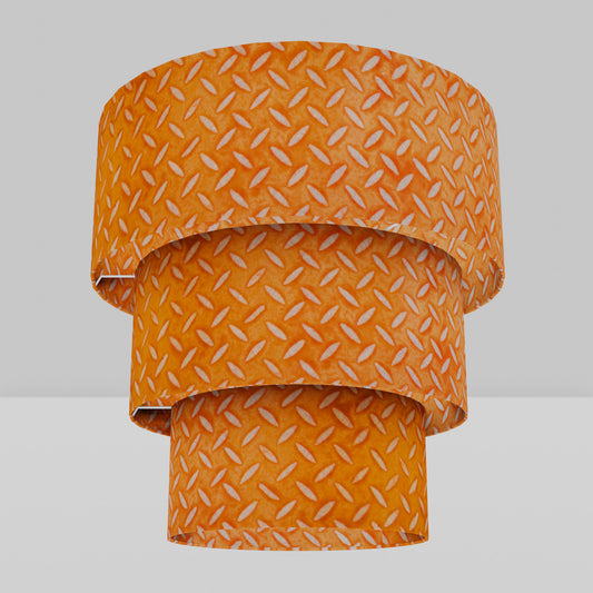3 Tier Lamp Shade - P91 - Batik Tread Plate Orange, 50cm x 20cm, 40cm x 17.5cm & 30cm x 15cm