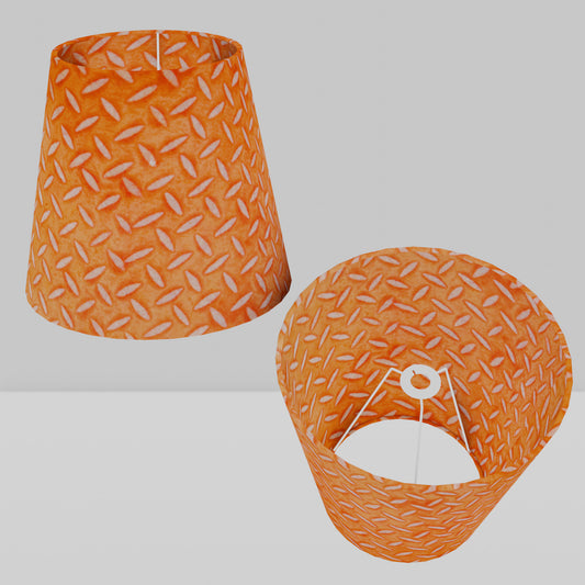 Conical Lamp Shade P91 - Batik Tread Plate Orange, 23cm(top) x 35cm(bottom) x 31cm(height)
