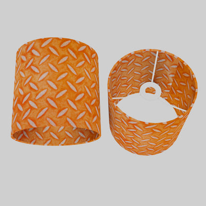 Drum Lamp Shade - P91 - Batik Tread Plate Orange, 20cm(d) x 20cm(h)