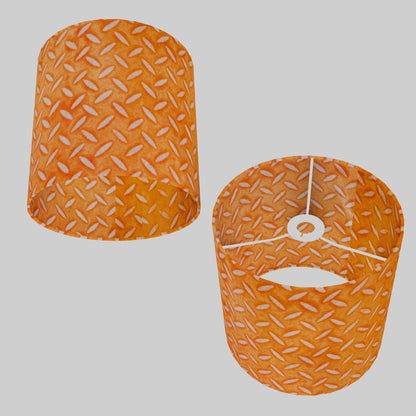 Drum Lamp Shade - P91 - Batik Tread Plate Orange, 25cm x 25cm