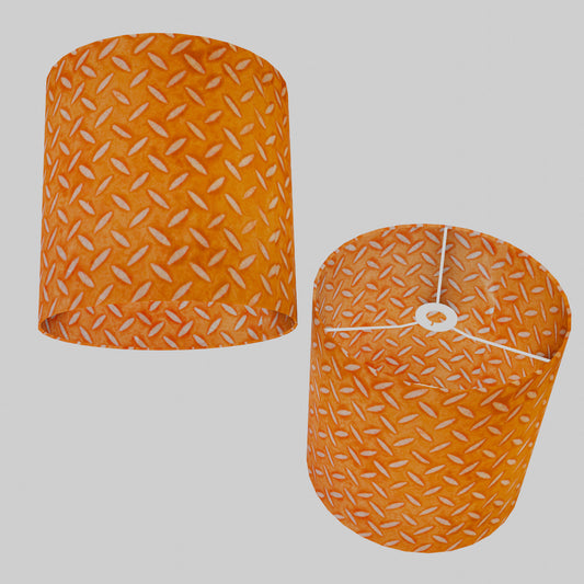 Drum Lamp Shade - P91 - Batik Tread Plate Orange, 30cm(d) x 30cm(h)