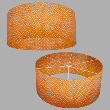 Drum Lamp Shade - P91 - Batik Tread Plate Orange, 70cm(d) x 30cm(h)
