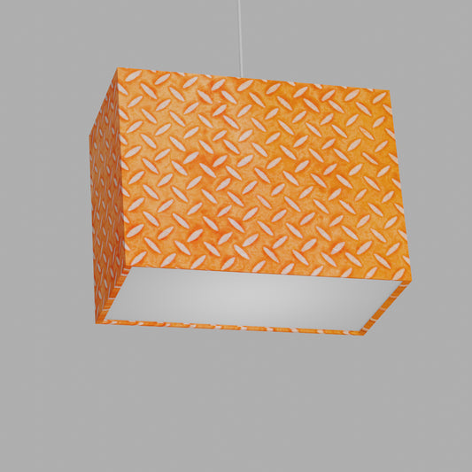 Rectangle Lamp Shade - P91 - Batik Tread Plate Orange, 40cm(w) x 30cm(h) x 20cm(d)