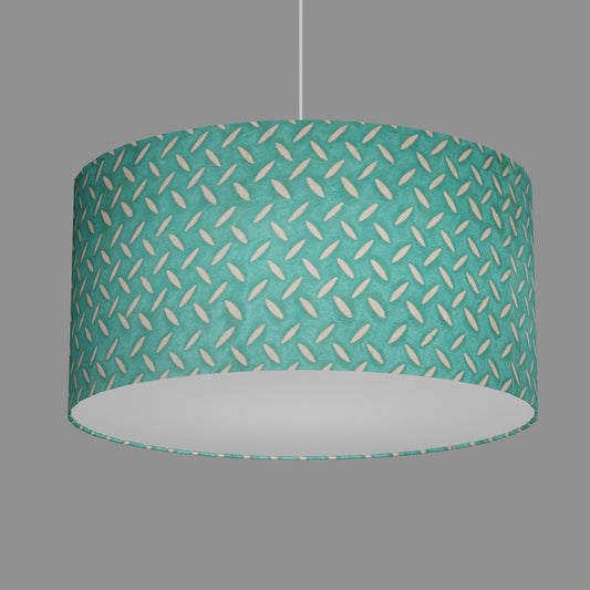 Drum Lamp Shade - P15 - Batik Tread Plate Mint Green, 60cm(d) x 30cm(h)