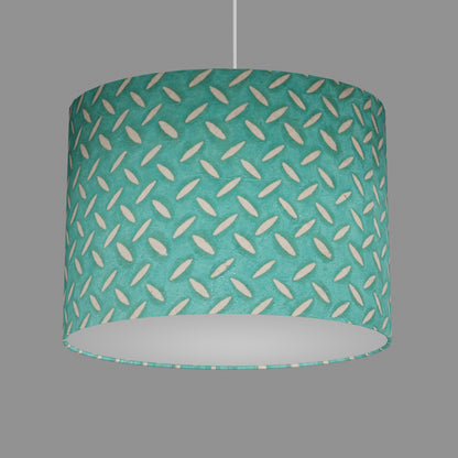 Oval Lamp Shade - P15 - Batik Tread Plate Mint Green, 40cm(w) x 30cm(h) x 30cm(d)