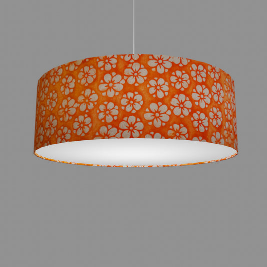 Drum Lamp Shade - P94 - Batik Star Flower on Orange, 60cm(d) x 20cm(h)