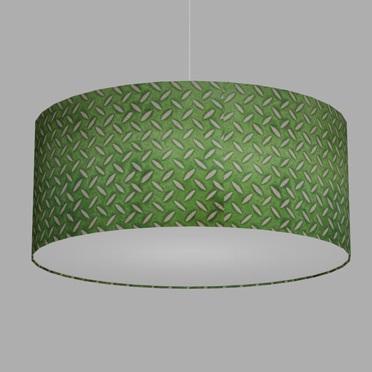 Drum Lamp Shade - P96 - Batik Tread Plate Green, 70cm(d) x 30cm(h)