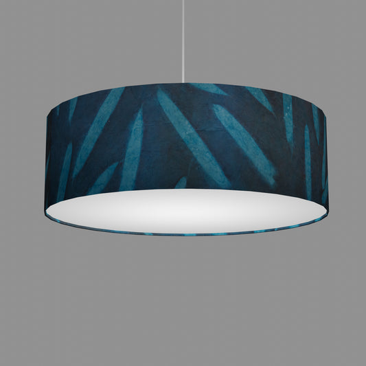 Drum Lamp Shade - P99 - Resistance Dyed Teal Bamboo, 60cm(d) x 20cm(h)