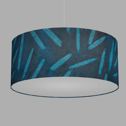 Drum Lamp Shade - P99 - Resistance Dyed Teal Bamboo, 70cm(d) x 30cm(h)