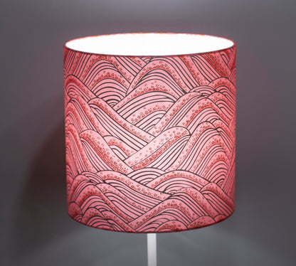 Rectangle Lamp Shade - W04 ~ Pink Hills with Gold Flowers, 40cm(w) x 20cm(h) x 20cm(d)