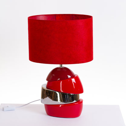 Drum Lamp Shade - P60 ~ Red Lokta, 15cm(diameter)