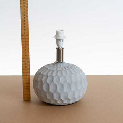Rola Round Ceramic Table Lamp Base in Soft Grey (Base only)